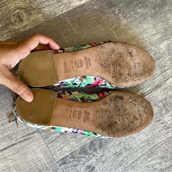 Stuart Weitzman Ballet Flats in Bright Crayon Nappa Size 8 - Picture 12 of 12